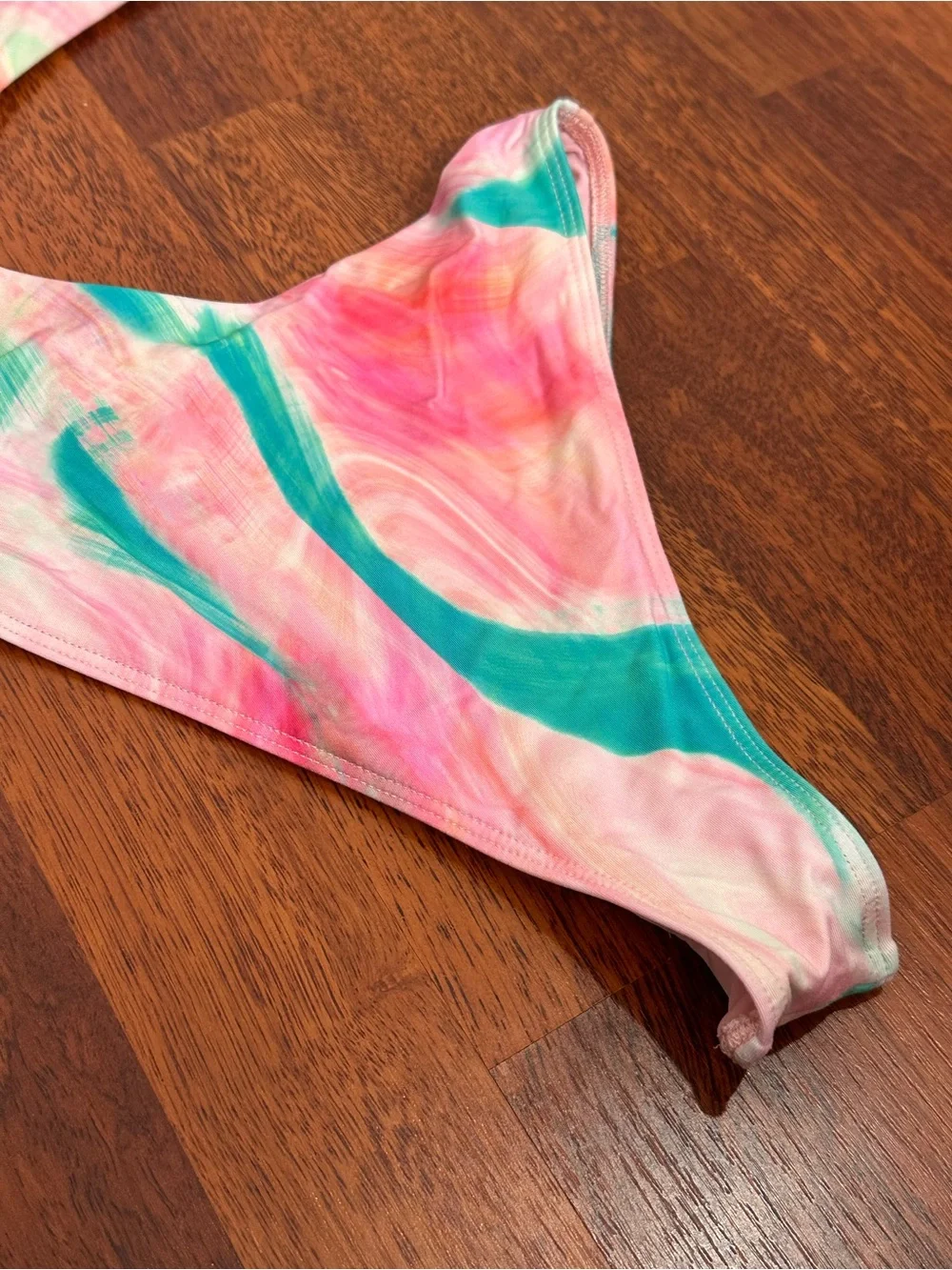 Frankies Bikinis Mackie one piece Serotonin Tie dye asymmetrical swimsuit small